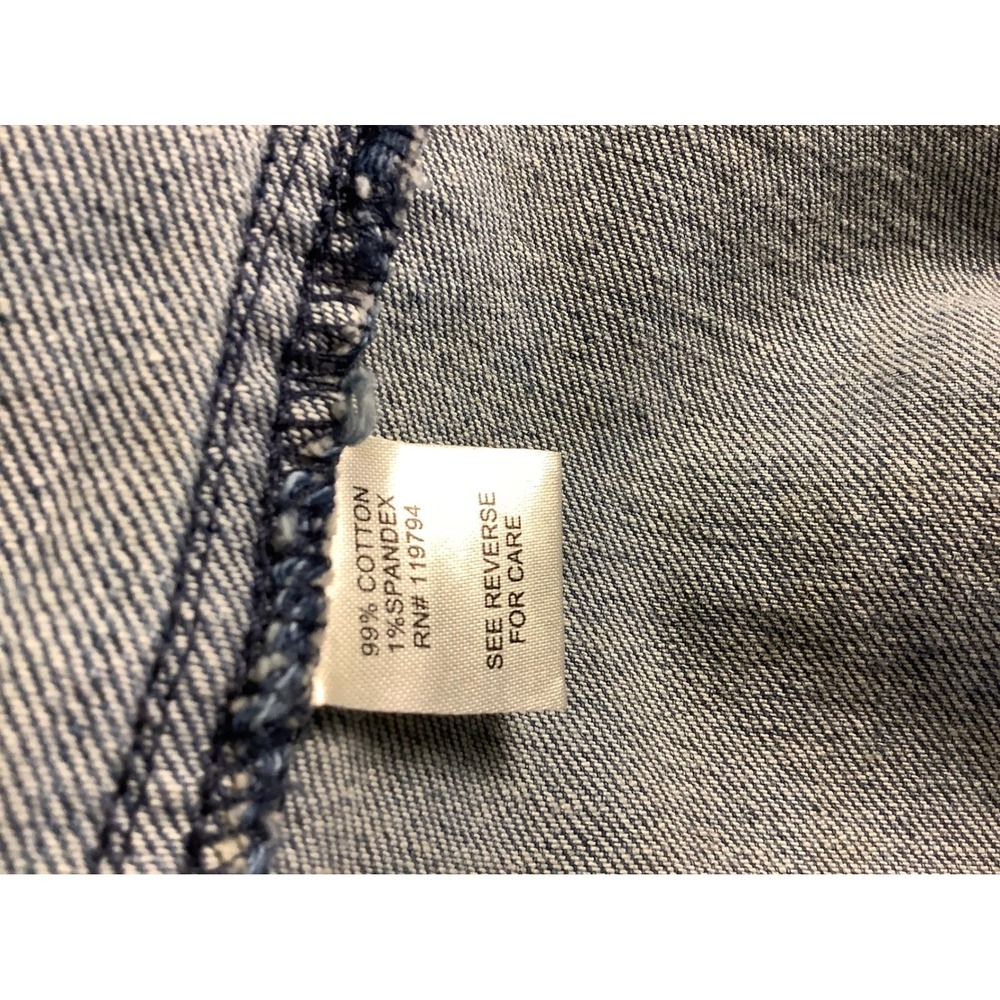 Womens 2X One World Denim Jacket Button Up Long Sleeve Jean Coat Festival Fall - Picture 6 of 7